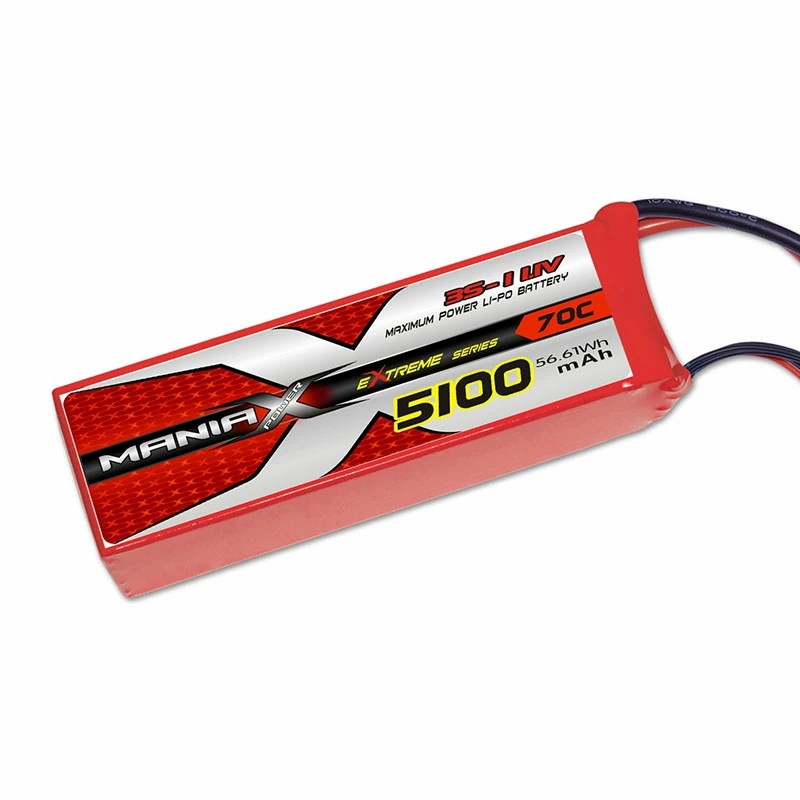 3S-11.1V 5100mAh 70C Lipo-batterij