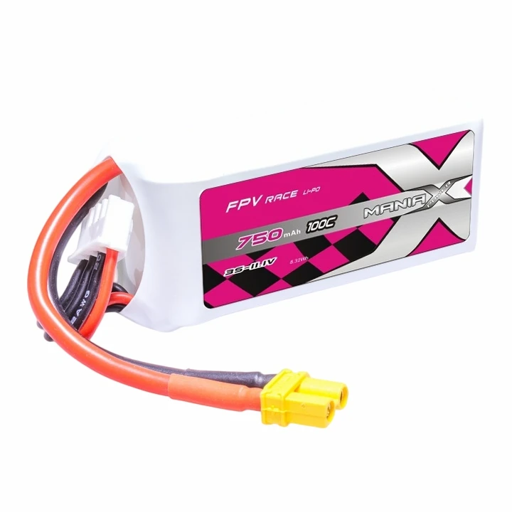 3S-11.1V 750mAh 100C FPV Racing Lipo-batterij