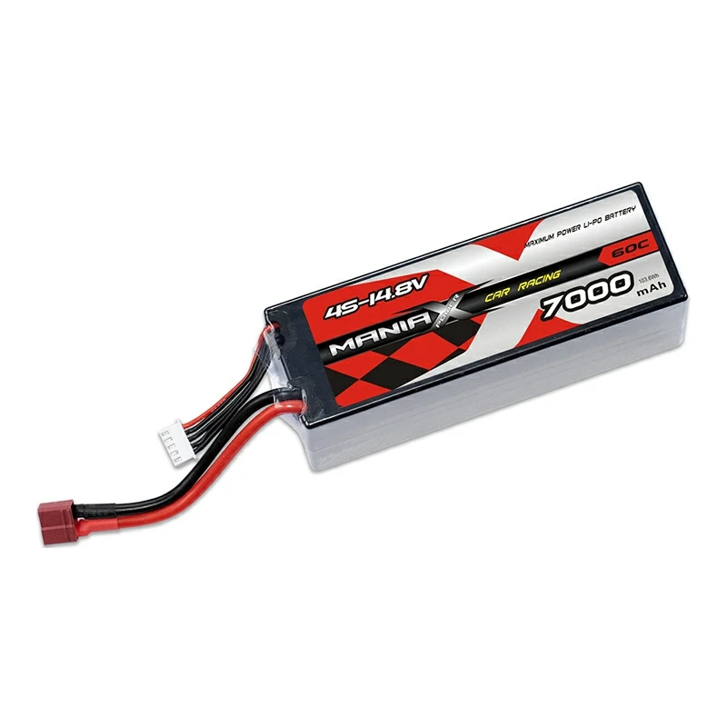 4S-14,8V 7000mAh 60C raceautobatterij met harde behuizing
