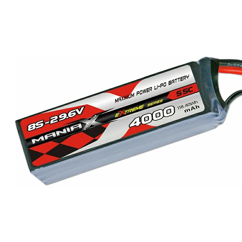 8S-29.6V 4000mAh 55C Lipo-batterij