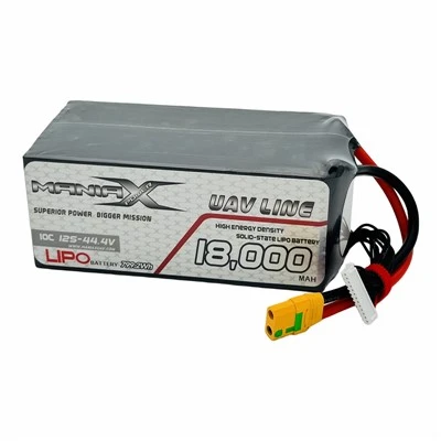 ManiaX Solid-State Lipo 12S-44.4V 18.000 mAh 10C drone- en UAV-batterij