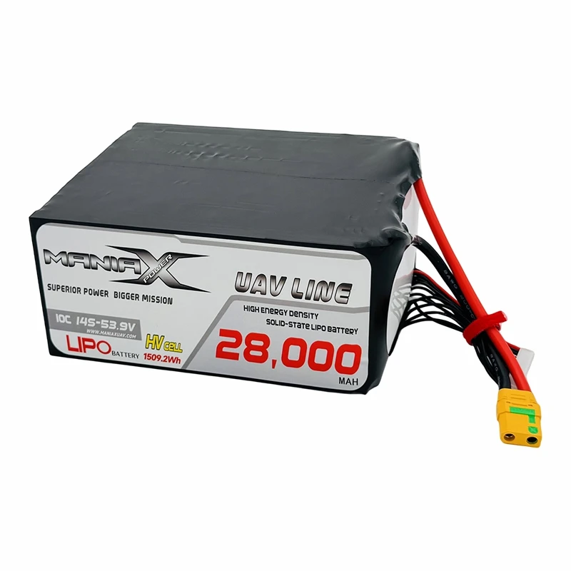 ManiaX Solid-state HV LiPo 14S-53,9V 28.000mAh 10C drone- en UAV-batterij
